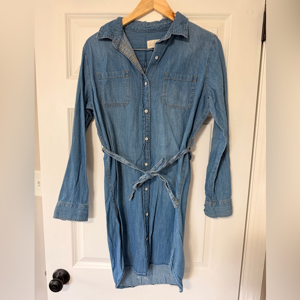 Universal Thread Light Blue Denim Shirt Dress